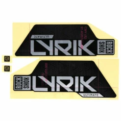 RockShox Decal Kit For 27.5/29" Lyrik Ultimate - Flight Attendant - Matte Silver Foil For Gloss Black (2023+)