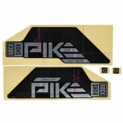 RockShox Decal Kit For 27.5/29" Pike Ultimate - Flight Attendant - Matte Silver Foil For Gloss Black (2023+)