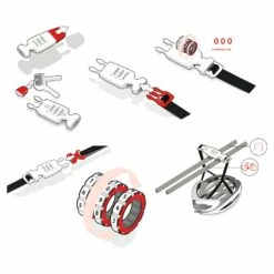 Lazer Cappuccino Lock Combination Lock For Helmets - Red White -Abus Shop 153438 03 d 271968