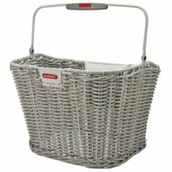 KLICKfix Structura Retro Handlebar Bike Basket 0375 - Stone Grey