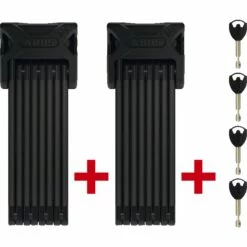 ABUS Bordo Big 6000K/120 Vouwbare Slot Incl. Houder SH Twinset - Zwart