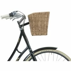 Basil Bremen Rattan Look FM Fietsmand - Voor - 25L - Bruin -Abus Shop basil bremen rattan look fm front wheel basket brown 2 1361329
