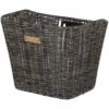 Basil Bremen Rattan Look FM Fietsmand - Voor - 25L - Dark Brown -Abus Shop basil bremen rattan look fm front wheel basket dark brown 1 1361340