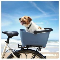 Basil Buddy Hondenfietsmand 32L - Faded Denim -Abus Shop basil buddy bicycle dog basket faded 1361663