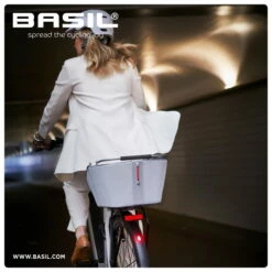 Basil Cento Tech Fiber Nordlicht Fietsmand 21L - Zwart -Abus Shop basil cento tech fiber nordlicht mik bicycle basket silver d 885573