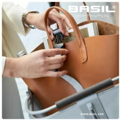 Basil Cento Tech Fiber Nordlicht Fietsmand 21L - Zilver -Abus Shop basil cento tech fiber nordlicht mik bicycle basket silver f 885566 1