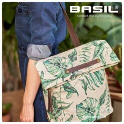 Basil Ever-Green Fietsrugzak - Thyme Green -Abus Shop basil ever green bicycle daypack 14 19 liter thyme i 883221