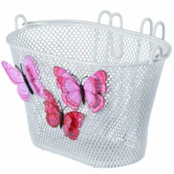 Basil Jasmin Butterfly Kinderfietsmand - Wit