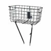 Basil Robin Fietsmand Voor - Matt Black -Abus Shop basil robin bicycle basket front black 1403481