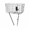 Basil Robin Fietsmand Voor - Silver Cloud -Abus Shop basil robin bicycle basket front silver 1403527