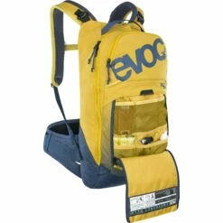 EVOC Trail Pro 10L Protector Backpack - Curry/Denim -Abus Shop evoc trail pro 10 div 44 1090354