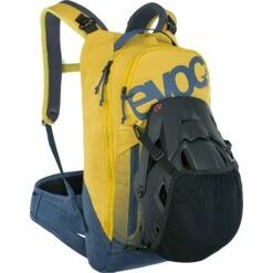EVOC Trail Pro 10L Protector Backpack - Curry/Denim -Abus Shop evoc trail pro 10 div 45 1090355