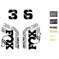 FOX Decal Kit Black Logo For Fork 36 Factory MY-2021 - 803-01-522