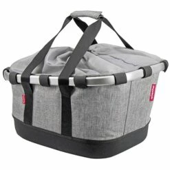 KLICKfix Bikebasket GT Bicycle Basket For Racktime - Twist Silver
