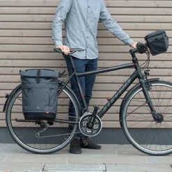 KLICKfix Freepack Switch Bike Pannier - Grey-black -Abus Shop klickfix freepack switch bike pannier grey black 2 997445