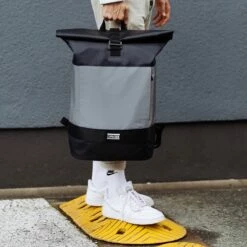 OAK25 Reflective Rolltop Backpack - Black -Abus Shop oak25 1322250