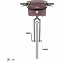 ORTLIEB Up-Town Urban - 17.5L Handlebar Basket - Ash Rose -Abus Shop ortlieb uptown urban ash rose f79904 1 1129337