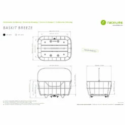 Racktime BaskIT Breeze Bagagedrager Fietsmand 25L - Zilver -Abus Shop racktime baskit breeze 25l 1472962