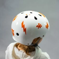 Rie:sel Design Re:flex Kids Reflecterende Sticker - Rascal Orange -Abus Shop riesel design reflex kids reflective frame sticker set rascal blue 4 1449017