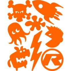 Rie:sel Design Re:flex Kids Reflecterende Sticker - Rascal Orange
